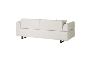 3-sitssoffa Beliani Sokna Beige, svart Beige||Black - Møbler - Sofaer - 3 seter sofa