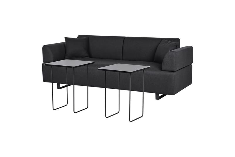 3-sitssoffa Beliani Sokna Beige, svart Black - Møbler - Sofaer - 3 seter sofa