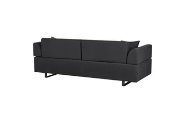 3-sitssoffa Beliani Sokna Beige, svart Black - Møbler - Sofaer - 3 seter sofa