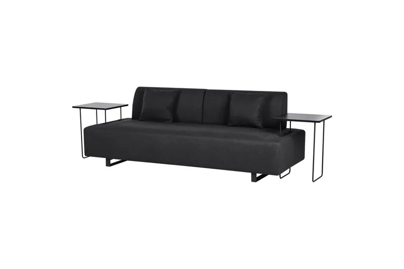 3-sitssoffa Beliani Sokna Beige, svart Black - Møbler - Sofaer - 3 seter sofa