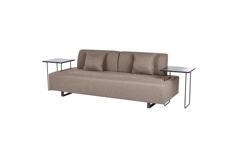 3-sitssoffa Beliani Sokna Beige, svart Brown, Brun