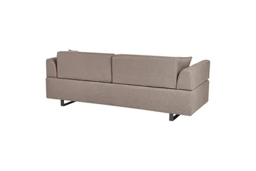 3-sitssoffa Beliani Sokna Beige, svart Brown - Brun - Møbler - Sofaer - 3 seter sofa