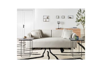 3-sitssoffa Beliani Sokna Beige, svart NO_BRAND Beige||Black - Møbler - Sofaer - 3 seter sofa