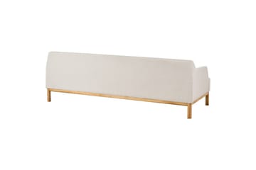 3-sitssoffa Beliani Sosjo Beige, ljust trä Beige||Light colored wood - Møbler - Sofaer - 3 seter sofa