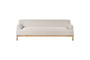 3-sitssoffa Beliani Sosjo Beige, ljust trä Beige||Light colored wood