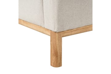 3-sitssoffa Beliani Sosjo Beige, ljust trä Beige||Light colored wood - Møbler - Sofaer - 3 seter sofa