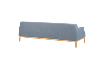 3-sitssoffa Beliani Sosjo Beige, ljust trä blue||Light colored wood - Møbler - Sofaer - 3 seter sofa
