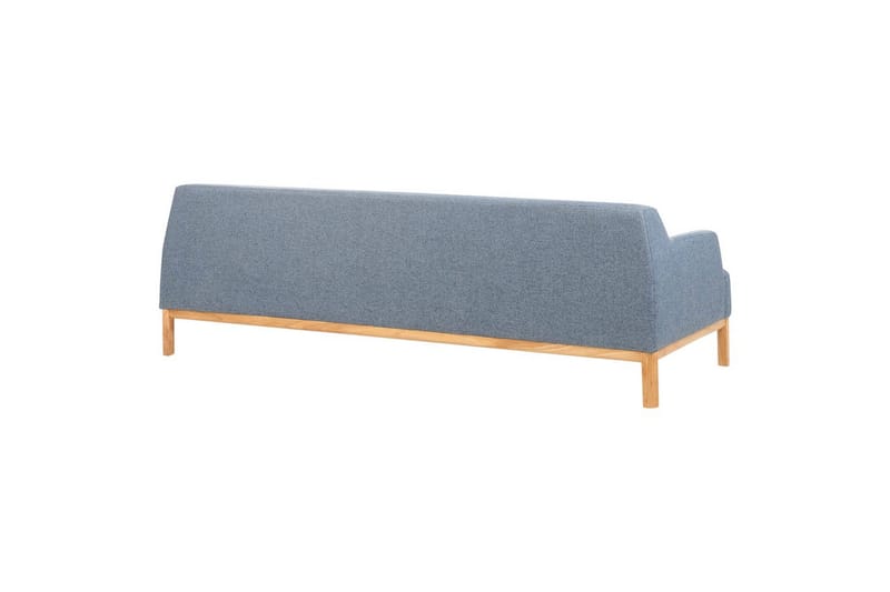 3-sitssoffa Beliani Sosjo Beige, ljust trä blue||Light colored wood - Møbler - Sofaer - 3 seter sofa