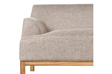 3-sitssoffa Beliani Sosjo Beige, ljust trä Brown||Light colored wood - Møbler - Sofaer - 3 seter sofa