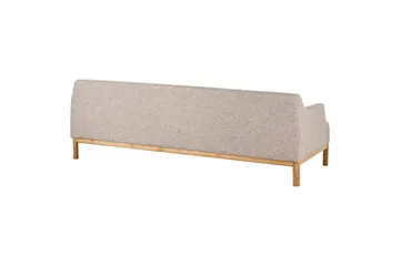 3-sitssoffa Beliani Sosjo Beige, ljust trä Brown||Light colored wood - Møbler - Sofaer - 3 seter sofa