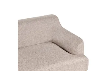 3-sitssoffa Beliani Sosjo Beige, ljust trä Brown||Light colored wood - Møbler - Sofaer - 3 seter sofa