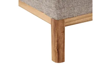 3-sitssoffa Beliani Sosjo Beige, ljust trä Brown||Light colored wood - Møbler - Sofaer - 3 seter sofa