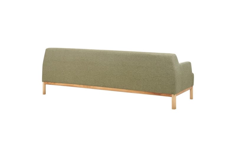 3-sitssoffa Beliani Sosjo Beige, ljust trä Green||Light colored wood - Møbler - Sofaer - 3 seter sofa
