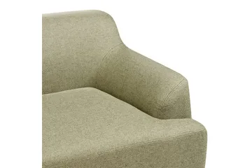 3-sitssoffa Beliani Sosjo Beige, ljust trä Green||Light colored wood - Møbler - Sofaer - 3 seter sofa