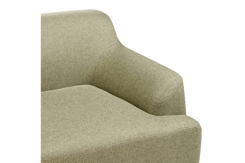 3-sitssoffa Beliani Sosjo Beige, ljust trä Green||Light colored wood - Møbler - Sofaer - 3 seter sofa