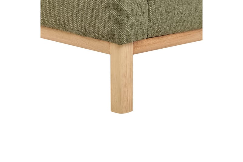 3-sitssoffa Beliani Sosjo Beige, ljust trä Green||Light colored wood - Møbler - Sofaer - 3 seter sofa
