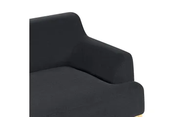 3-sitssoffa Beliani Sosjo Beige, ljust trä NO_BRAND Black||Light colored wood - Møbler - Sofaer - 3 seter sofa