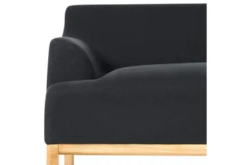 3-sitssoffa Beliani Sosjo Beige, ljust trä NO_BRAND Black||Light colored wood - Møbler - Sofaer - 3 seter sofa