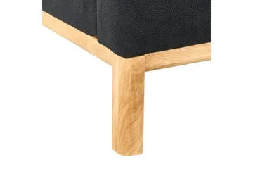 3-sitssoffa Beliani Sosjo Beige, ljust trä NO_BRAND Black||Light colored wood - Møbler - Sofaer - 3 seter sofa