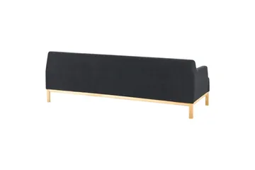 3-sitssoffa Beliani Sosjo Beige, ljust trä NO_BRAND Black||Light colored wood - Møbler - Sofaer - 3 seter sofa