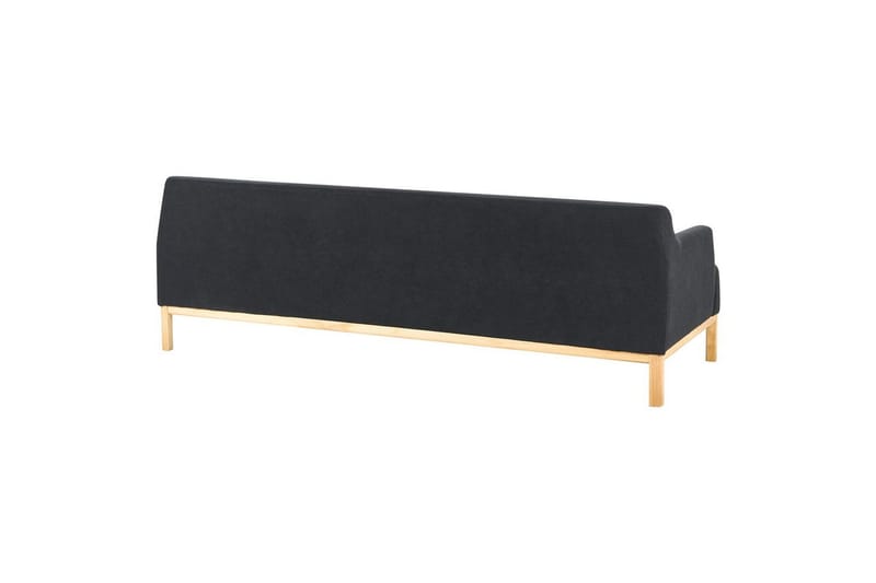 3-sitssoffa Beliani Sosjo Beige, ljust trä NO_BRAND Black||Light colored wood - Møbler - Sofaer - 3 seter sofa