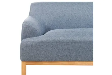 3-sitssoffa Beliani Sosjo Beige, ljust trä NO_BRAND blue||Light colored wood - Møbler - Sofaer - 3 seter sofa