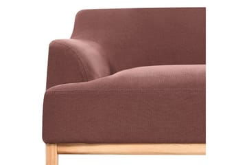3-sitssoffa Beliani Sosjo Beige, ljust trä Red||Light colored wood - Møbler - Sofaer - 3 seter sofa