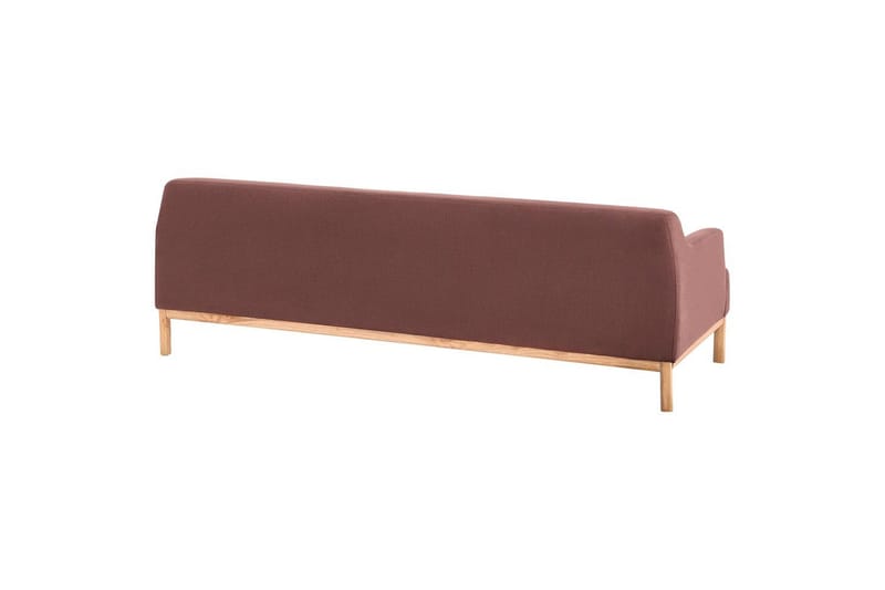 3-sitssoffa Beliani Sosjo Beige, ljust trä Red||Light colored wood - Møbler - Sofaer - 3 seter sofa