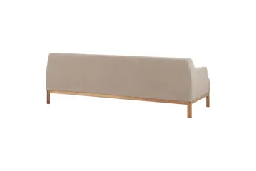 3-sitssoffa Beliani Sosjo Beige, ljust trä Taupe - Møbler - Sofaer - 3 seter sofa