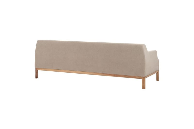 3-sitssoffa Beliani Sosjo Beige, ljust trä Taupe - Møbler - Sofaer - 3 seter sofa