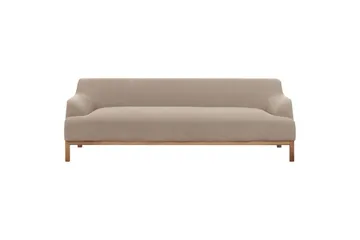 3-sitssoffa Beliani Sosjo Beige, ljust trä Taupe