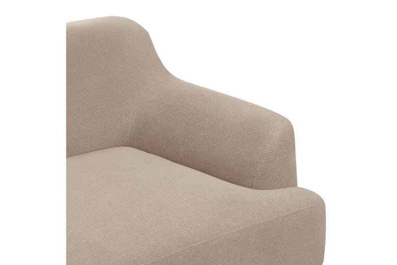3-sitssoffa Beliani Sosjo Beige, ljust trä Taupe - Møbler - Sofaer - 3 seter sofa