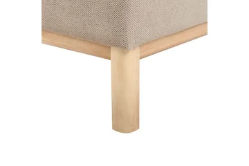 3-sitssoffa Beliani Sosjo Beige, ljust trä Taupe - Møbler - Sofaer - 3 seter sofa