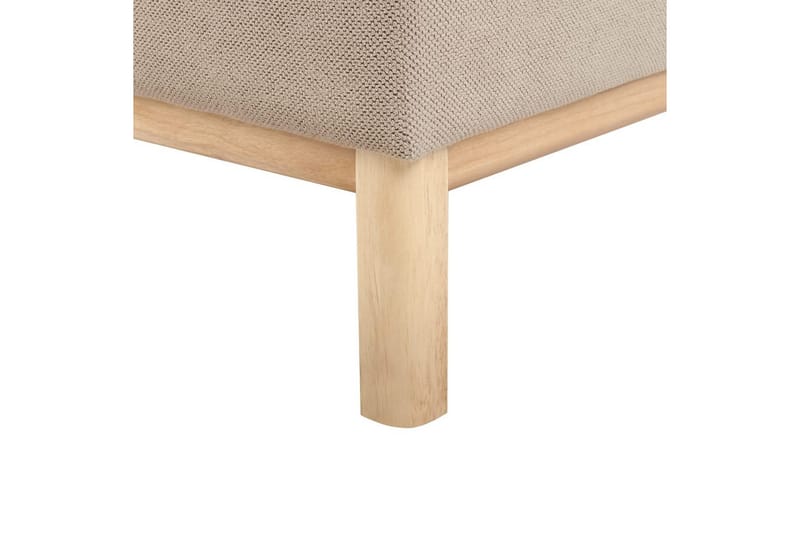 3-sitssoffa Beliani Sosjo Beige, ljust trä Taupe - Møbler - Sofaer - 3 seter sofa