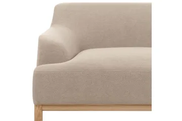 3-sitssoffa Beliani Sosjo Beige, ljust trä Taupe - Møbler - Sofaer - 3 seter sofa