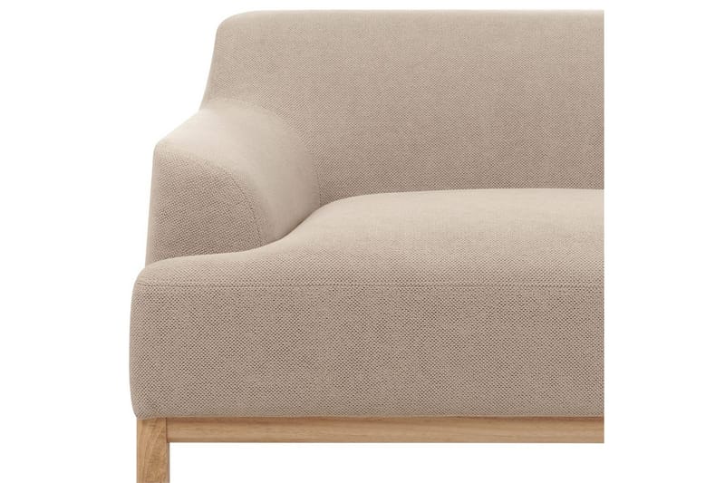 3-sitssoffa Beliani Sosjo Beige, ljust trä Taupe - Møbler - Sofaer - 3 seter sofa