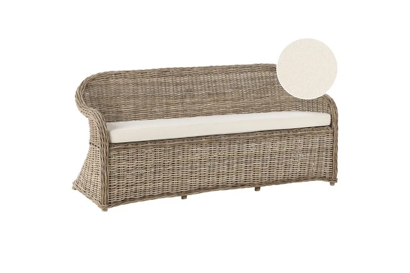 3-sitssoffa Beliani Susua Nature||White