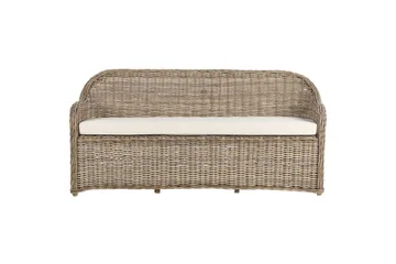 3-sitssoffa Beliani Susua Nature||White - Hagemøbler & utemiljø - Loungemøbler - Loungesofaer