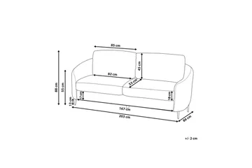 3-sitssoffa Beliani Trosa Beige, guld Beige||GOLD - Møbler - Sofaer - 3 seter sofa
