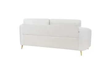 3-sitssoffa Beliani Trosa Beige, guld White - Møbler - Sofaer - 3 seter sofa