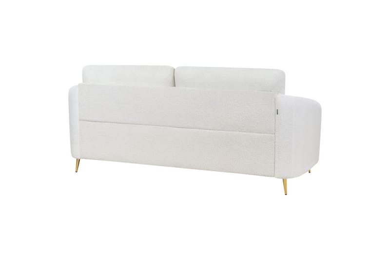 3-sitssoffa Beliani Trosa Beige, guld White - Møbler - Sofaer - 3 seter sofa