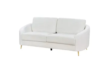 3-sitssoffa Beliani Trosa Beige, guld White - Møbler - Sofaer - 3 seter sofa