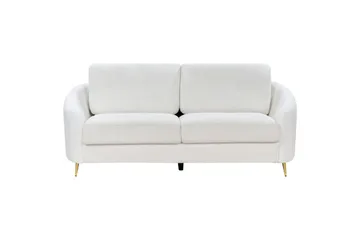 3-sitssoffa Beliani Trosa Beige, guld White - Møbler - Sofaer - 3 seter sofa