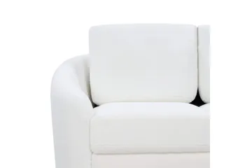 3-sitssoffa Beliani Trosa Beige, guld White - Møbler - Sofaer - 3 seter sofa