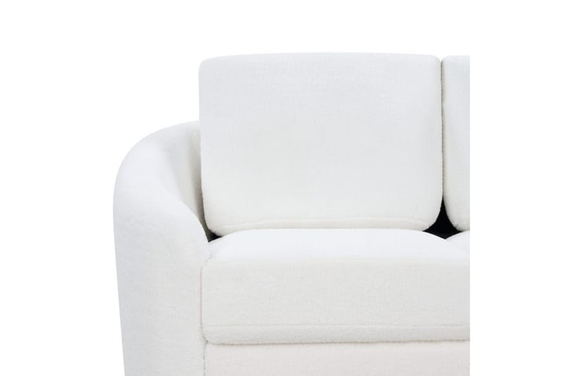 3-sitssoffa Beliani Trosa Beige, guld White - Møbler - Sofaer - 3 seter sofa