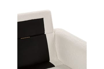 3-sitssoffa Beliani Tuve Beige, ljust trä, Bouclé NO_BRAND White||Light colored wood - Møbler - Sofaer - 3 seter sofa