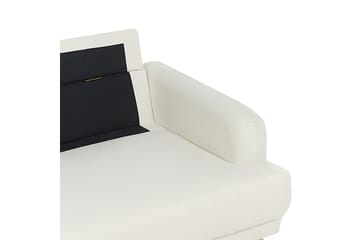 3-sitssoffa Beliani Tuve Beige, ljust trä, Bouclé Offwhite||Light colored wood - Møbler - Sofaer - 3 seter sofa