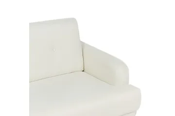 3-sitssoffa Beliani Tuve Beige, ljust trä, Bouclé Offwhite||Light colored wood - Møbler - Sofaer - 3 seter sofa