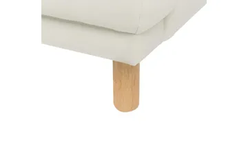 3-sitssoffa Beliani Tuve Beige, ljust trä, Bouclé Offwhite||Light colored wood - Møbler - Sofaer - 3 seter sofa