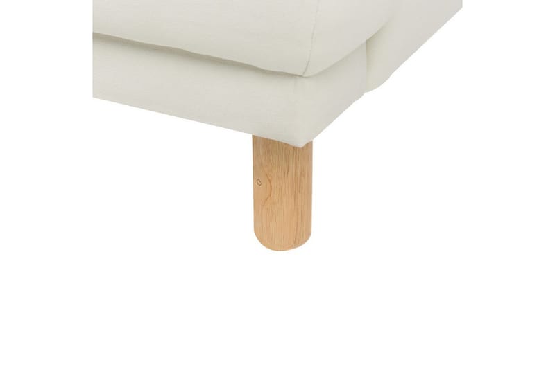 3-sitssoffa Beliani Tuve Beige, ljust trä, Bouclé Offwhite||Light colored wood - Møbler - Sofaer - 3 seter sofa